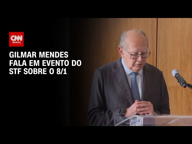 Gilmar Mendes fala em evento do STF sobre o 8/1